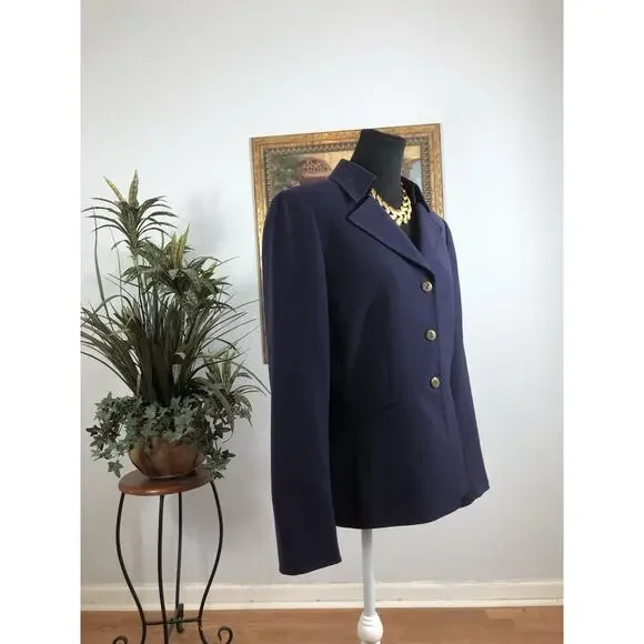 Tahari Arthur S Levine Women Jacket 10 Long Sleeve Clueless Preppy Office Siren - Picture 3 of 11